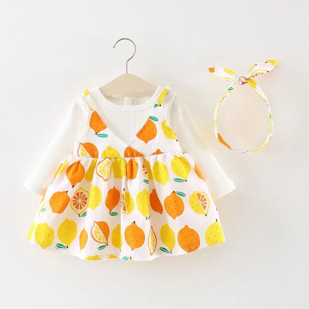

Fashionable Baby Girls Round Collar Long Sleeve Princess Dress Spring Autumn Clothes