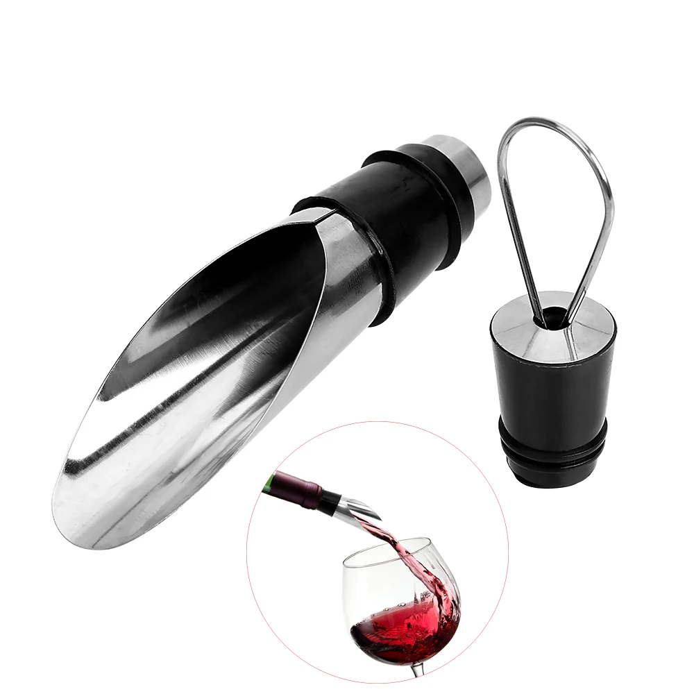 

Wine Bottle Pour Red Wine Spout Stopper Bar Accessories Stainless Steel Liquor Spirit Pourer Barware