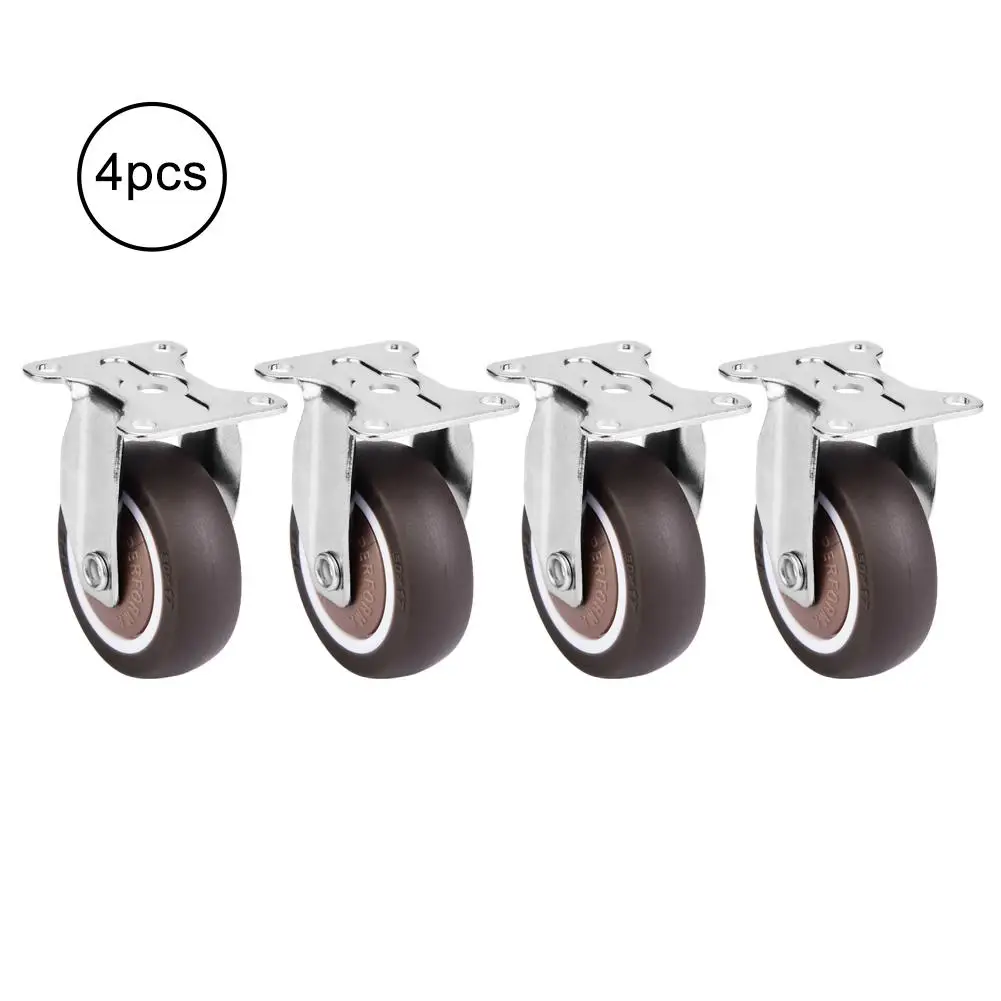 4Pcs Office Chair Caster Wheels 2in Swivel Rubber Caster Wheels