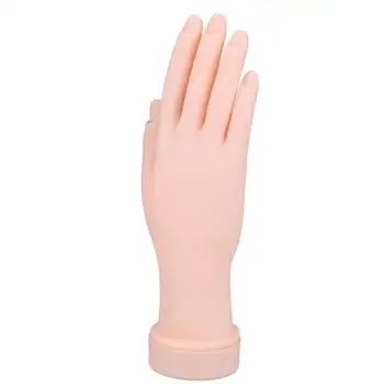 

1Pc Flexible Soft Plastic Hand Model Flectional Mannequin Fake Hand Nail Art Practice Display Tool Nails Accessoires Can Bend