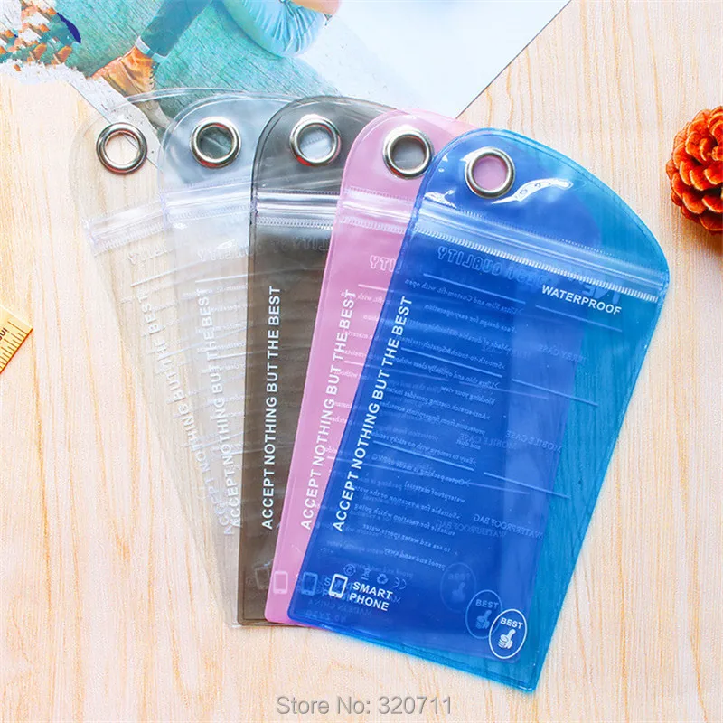 500pcs 12.5*23cm Waterproof Zipper Plastic Retail Hang hole Package bag