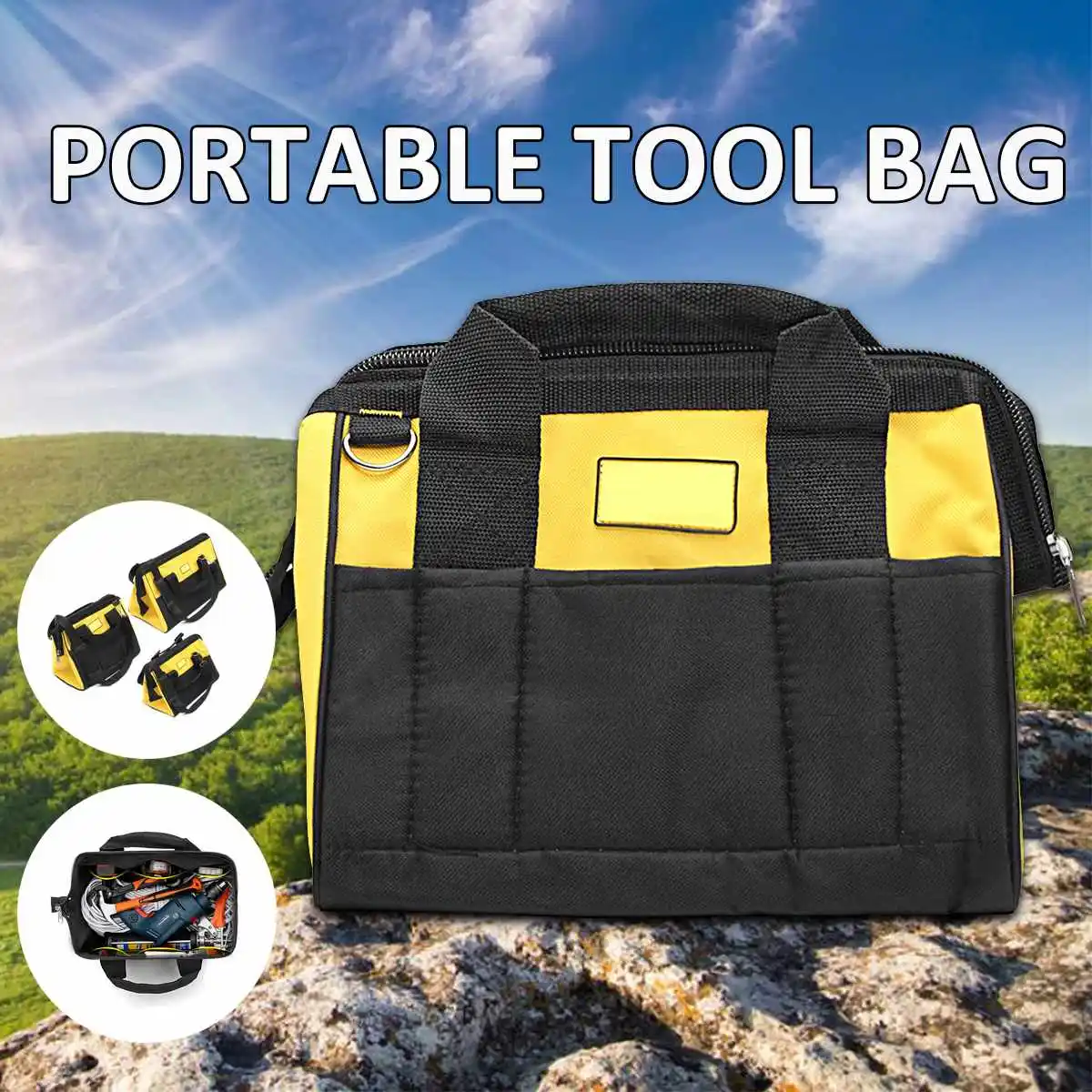

Canvas Nylon Tool Bag Storage Multitool Large Capacity For Tools Hardware Adjustable Shoulder Travel Bags Hand Tool Kit Set Bags