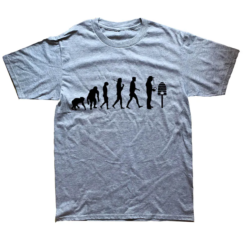 Летняя модная повседневная футболка с круглым вырезом высокого качества, стандартная серия, футболка для пчеловодства Evolution honey Bees, узкая футболка