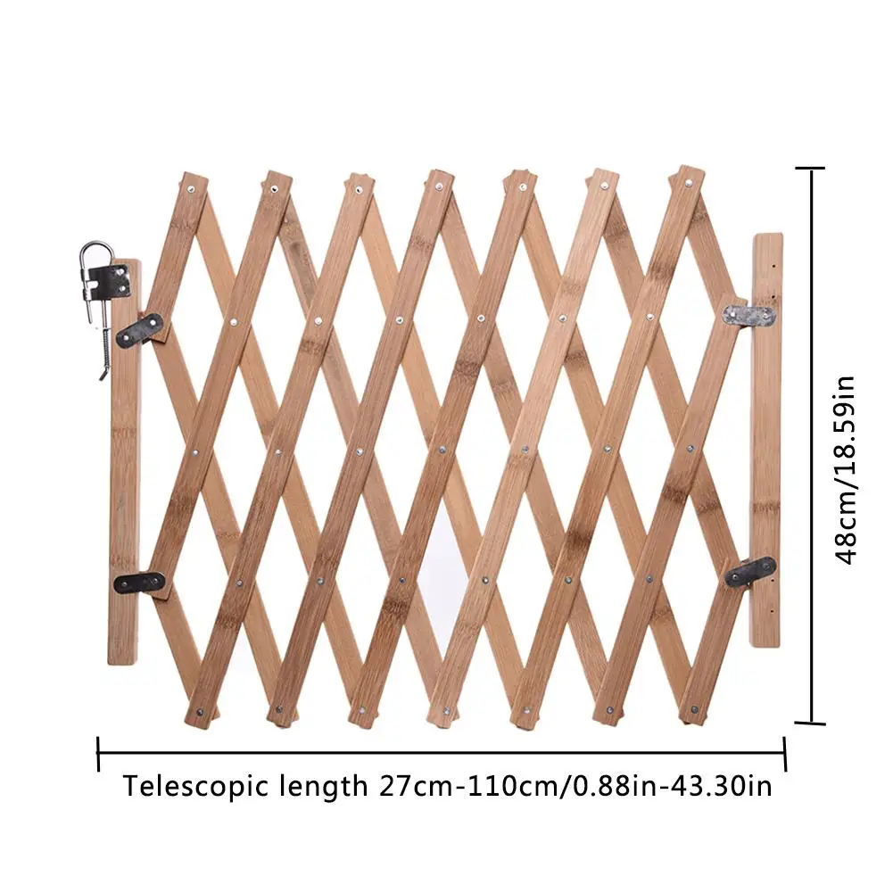 Multi-purpose Pet Isolation Door Wooden Fence Retractable Fence Dog Sliding Door Suitable For Door Wall Stairs Bedroom