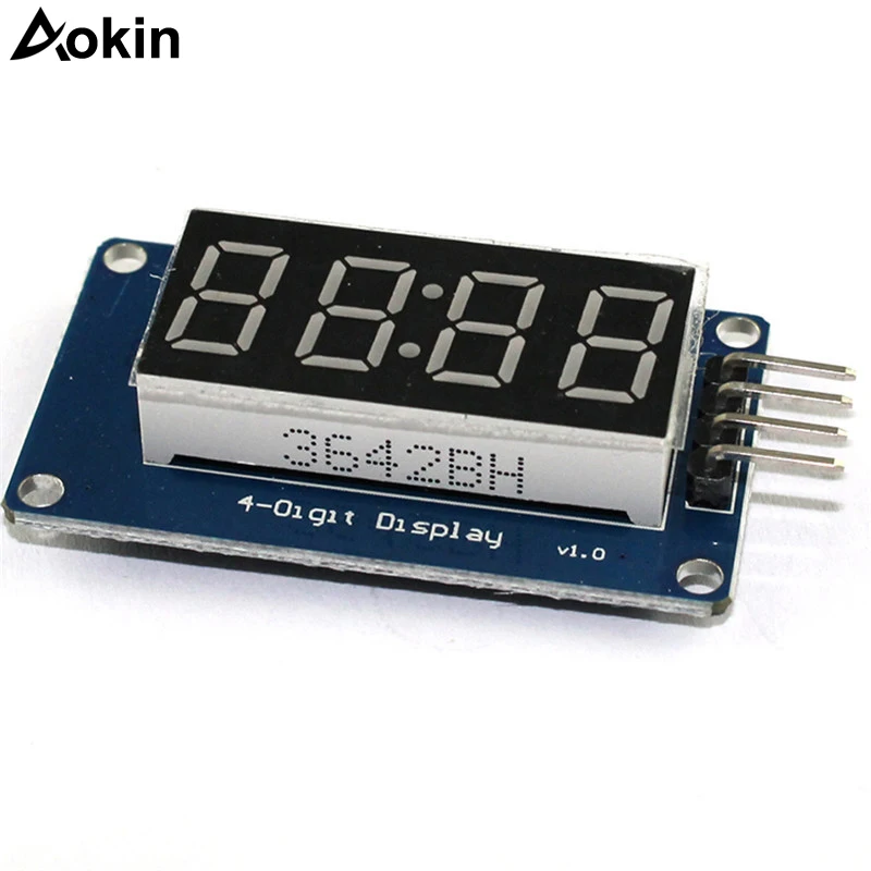 ЖК экран aolin Tm1637 светодиодный 4 значный дисплей 0 36 дюйма десятичный 7 сегментный