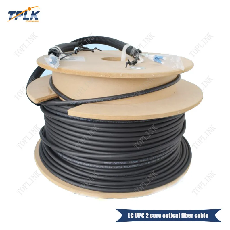 

Best price 100M LC UPC 2 core DX optical fiber cable Outdoor Fiber Optic FTTH LC UPC Duplex Cable Patch Cord for base station