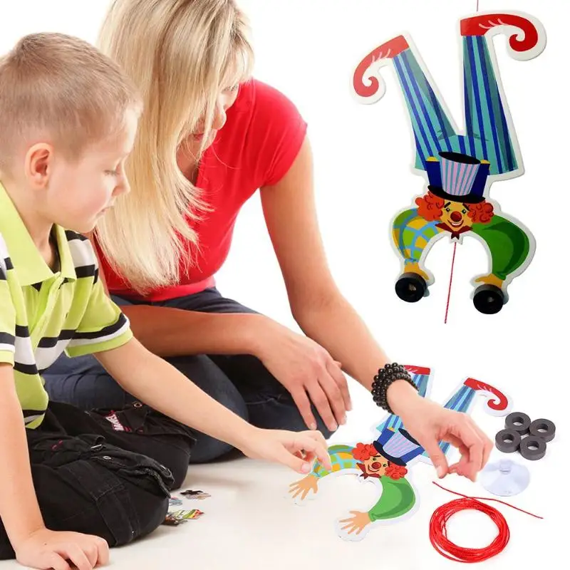 Ideal  Novelty DIY Toys Clown Walking Wire DIY Gravity Principle Educational Toys For Children Creativity 