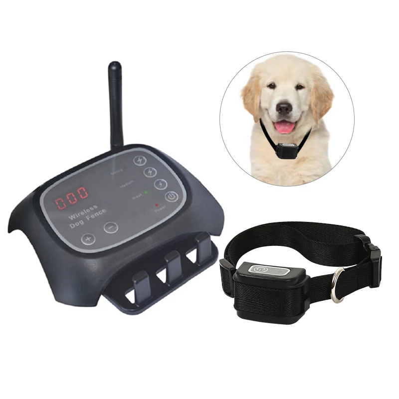 

Pets Dog Wireless Electric Training Collar Fence Containment Waterproof Transmitter Training System For Pets Dog Training