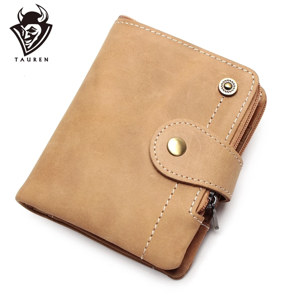 

Functional Crazy Horse Leather Wallet Men Hasp Pocket Mini Card Holder Male Coin Purse Wallet Genuine Short Design Wallet