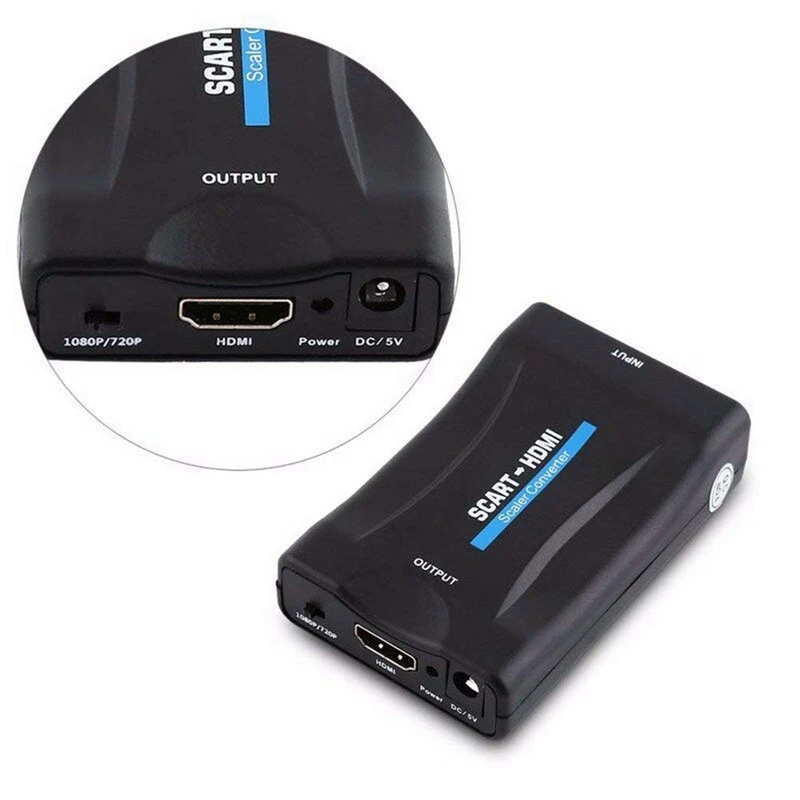 1080P Scart к HDMI адаптер Upscaler видео аудио конвертер для ТВ HDTV STB VHS XBox PS3 Sky DVD Blu
