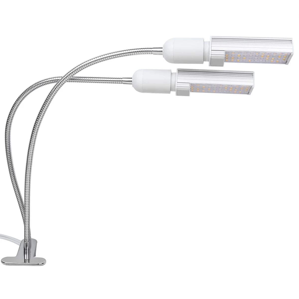 

Led Grow Light For Indoor Plant, 45W Sunlight Full Spectrum Grow Lamp, Dual Head Gooseneck Plant Light With,Double Switch, For