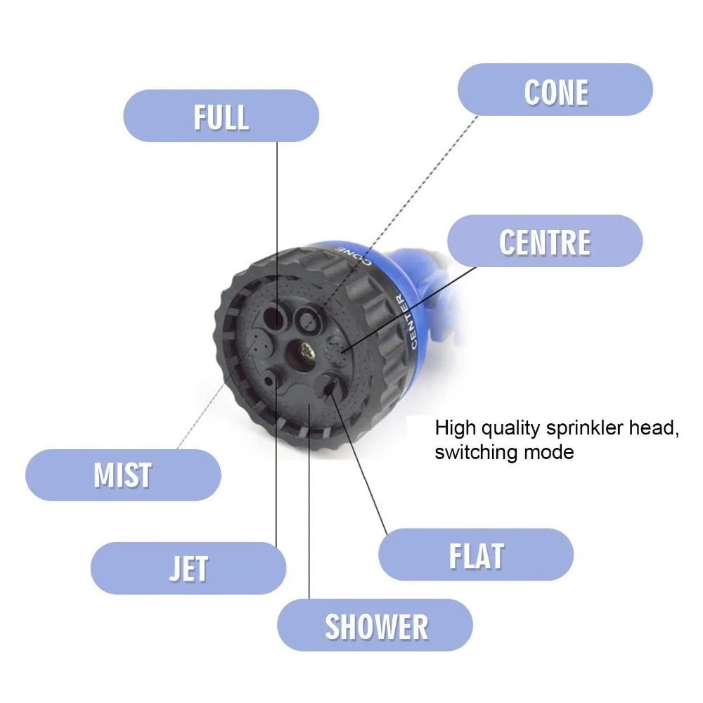 Zhangji садовый ирригатный распылитель гибкий шланг для наружного газона автомобиля окна сада расширяющийся шланг водяной шланг 25 футов волшебный шланг