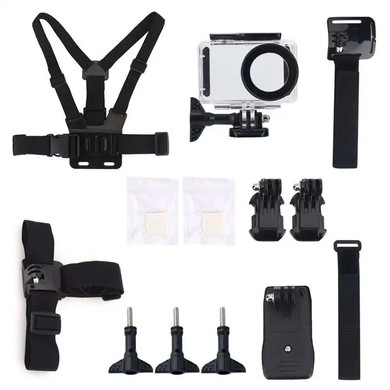 

Camera Housing Case Accessories Set With Housing Chest Head Wrist Belt Mount For Xiaomi Mijia Waterproof Action Camera Accesso