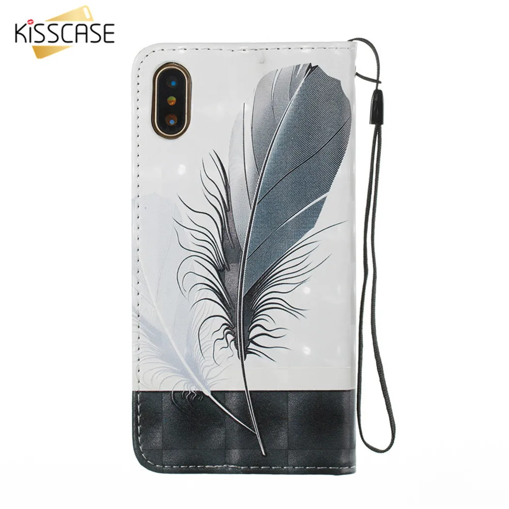 Чехол KISSCASE для A3 A5 A7 J3 J5 J7 2016 2017 кожаный флип чехол Samsung Galaxy Note 9 8 S9 S8 Plus S7 S6 Edge чехлы