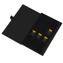 Алюминиевый сплав Прямоугольник 1 SD 12 TF памяти держатель для карт чехол Защитный ящик для хранения