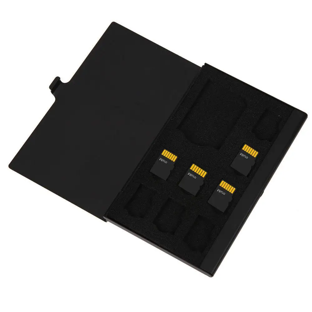 

Aluminum Alloy Rectangle 1 SD 12 TF Memory Card Holder Case Protect Storage Box