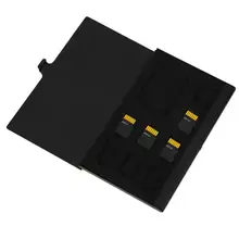 Aluminum Alloy Rectangle 1 SD 12 TF Memory Card Holder Case Protect Storage Box