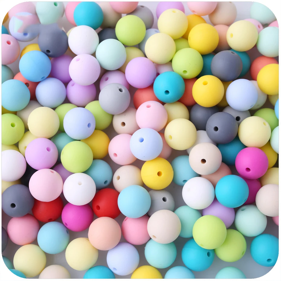 

CHEWELRY 12MM 100Pc Baby Silicone Teether Rodent DIY Nursing Necklace Bracelet Pacifier Chain Tiny Rod BPA Free Children's Goods