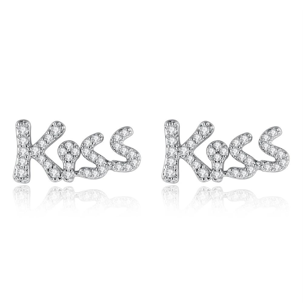 

Sexy Mom 2018 New Fashion Style Arrival Luxury Alloy Lava Alphabet Hotsale Earrings Kiss