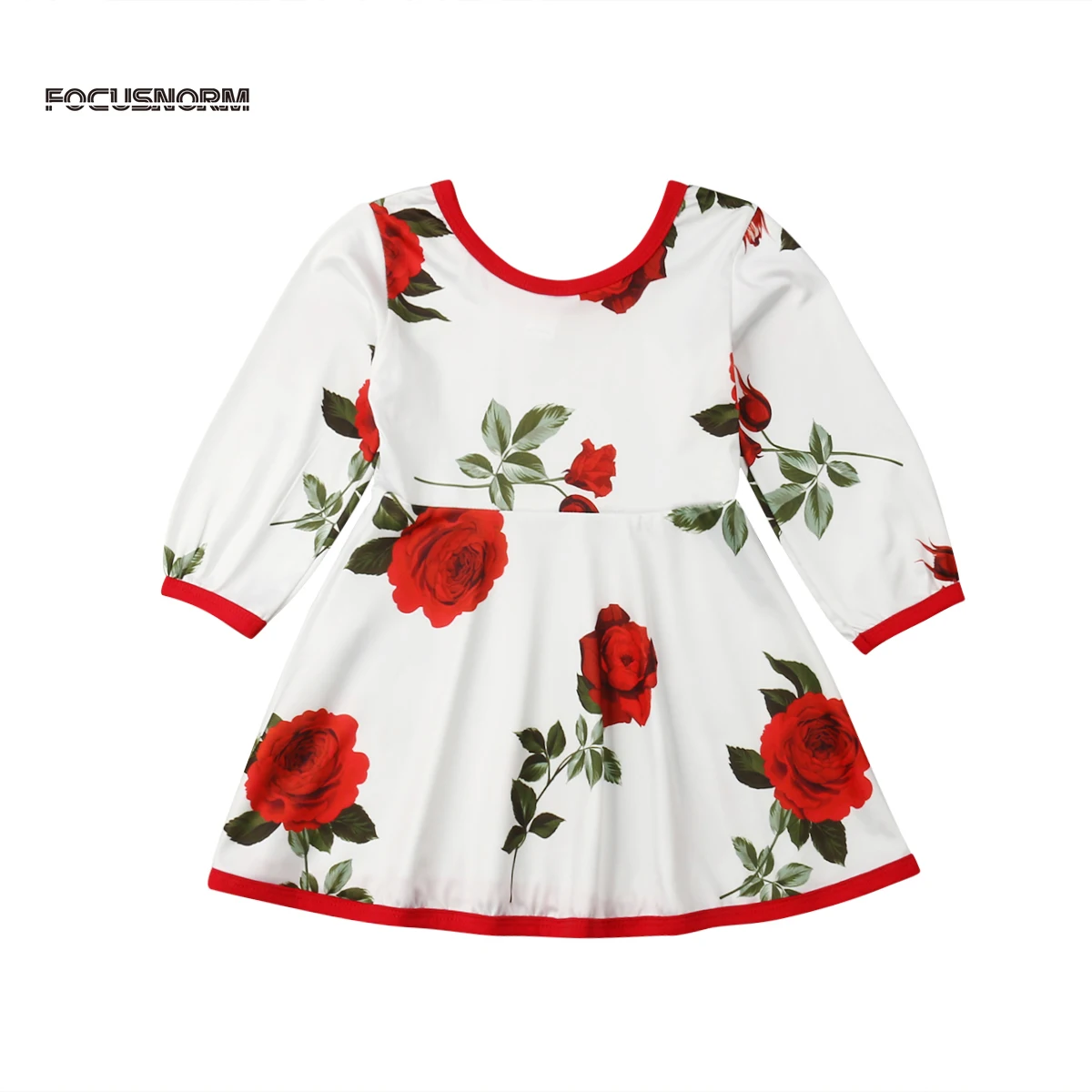 

Princess Toddler Baby Girls Floral Print Dress Long Sleeve Valentine Party Pageant Dresses Kids Clothes Sundress 0-5Y