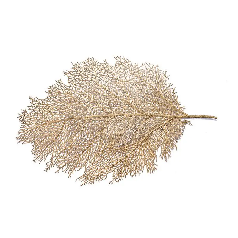 طاولة طعام ورقة المفارش محاكاة المرجانية فرع الجدول حصيرة أدوات المائدة منصات الوقايات قابل للغسل مفرش طاولة من البولي بروبلين الجدول الديك...