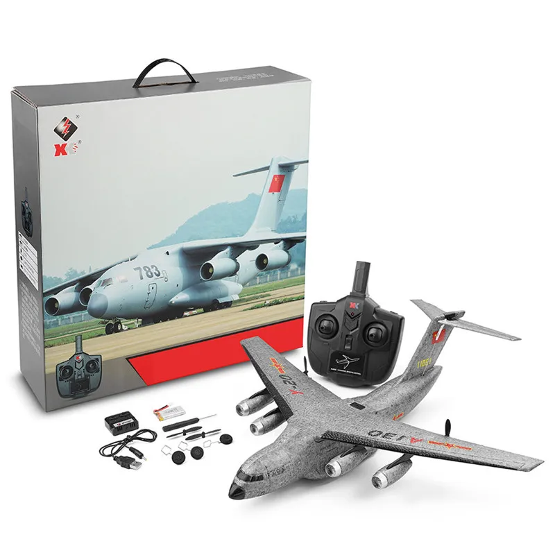 

XK A130-Y20 RC Airplane 2.4G 3CH 500mm Wingspan EPP Fixed Wing Aircraft RTF Built-in Gyro Model Flying Outdoor Toys for Kid Gift