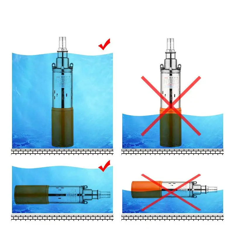 380W 48 V/60 V Водяной насос на солнечной батарее 55M Максимальный подъем хороший глубинный насос солнечной энергии погружной водяной насос