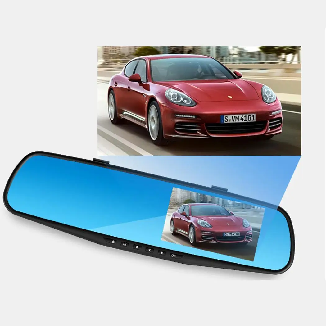 

4.3 '' Car DVR Camera HD 1080P WDR Dash Cam Night Vision Car Driving Recorder Loop Recording DashCam with Rear View Camera