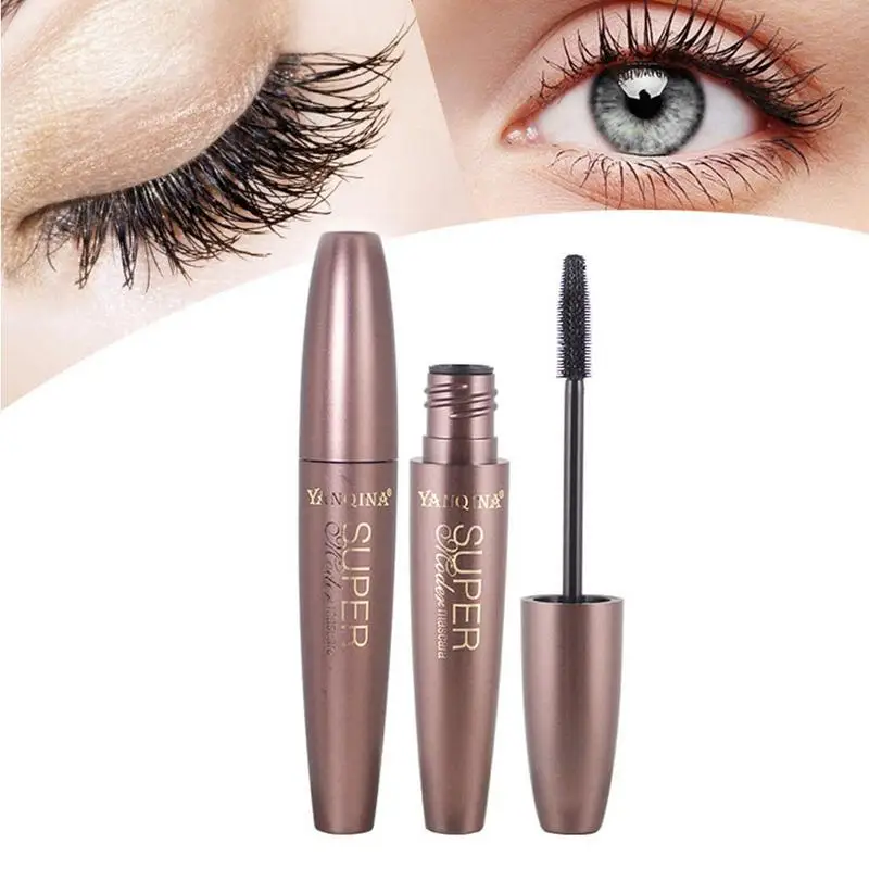 

Mascara 4D Long Thick Curly Eyelashes Makeup Waterproof Sweat - Proof Non - Smudge Organic Beeswax Formula Eye Cosmetics