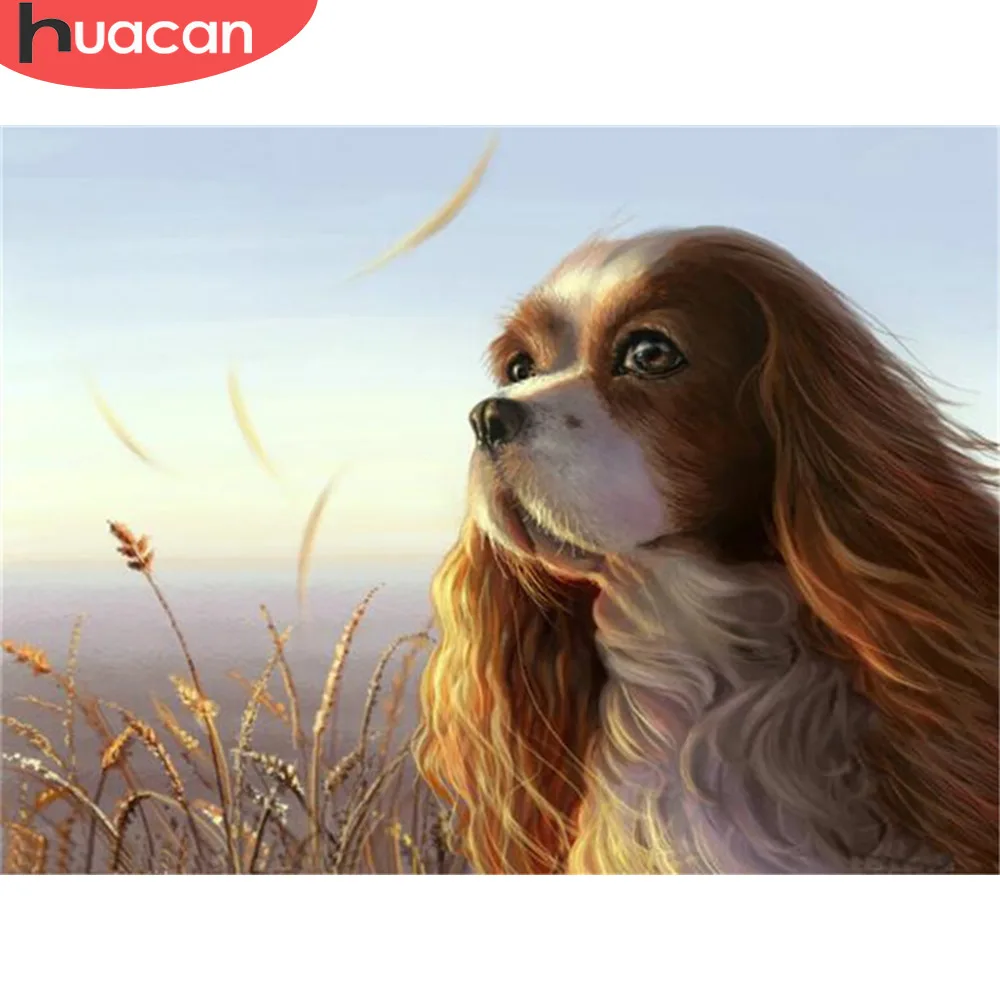 

HUACAN 5D DIY Diamond Painting Full Square Animal Diamond Embroidery Sale Mosaic Picture Rhinestone Dog Decoration Home Gift