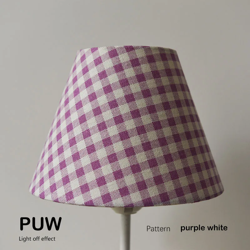 Lamp shade for lighting Grid pattern Textile Fabrics Fashionable Decorative E27/E26 table lamp shade pendant lamp cover