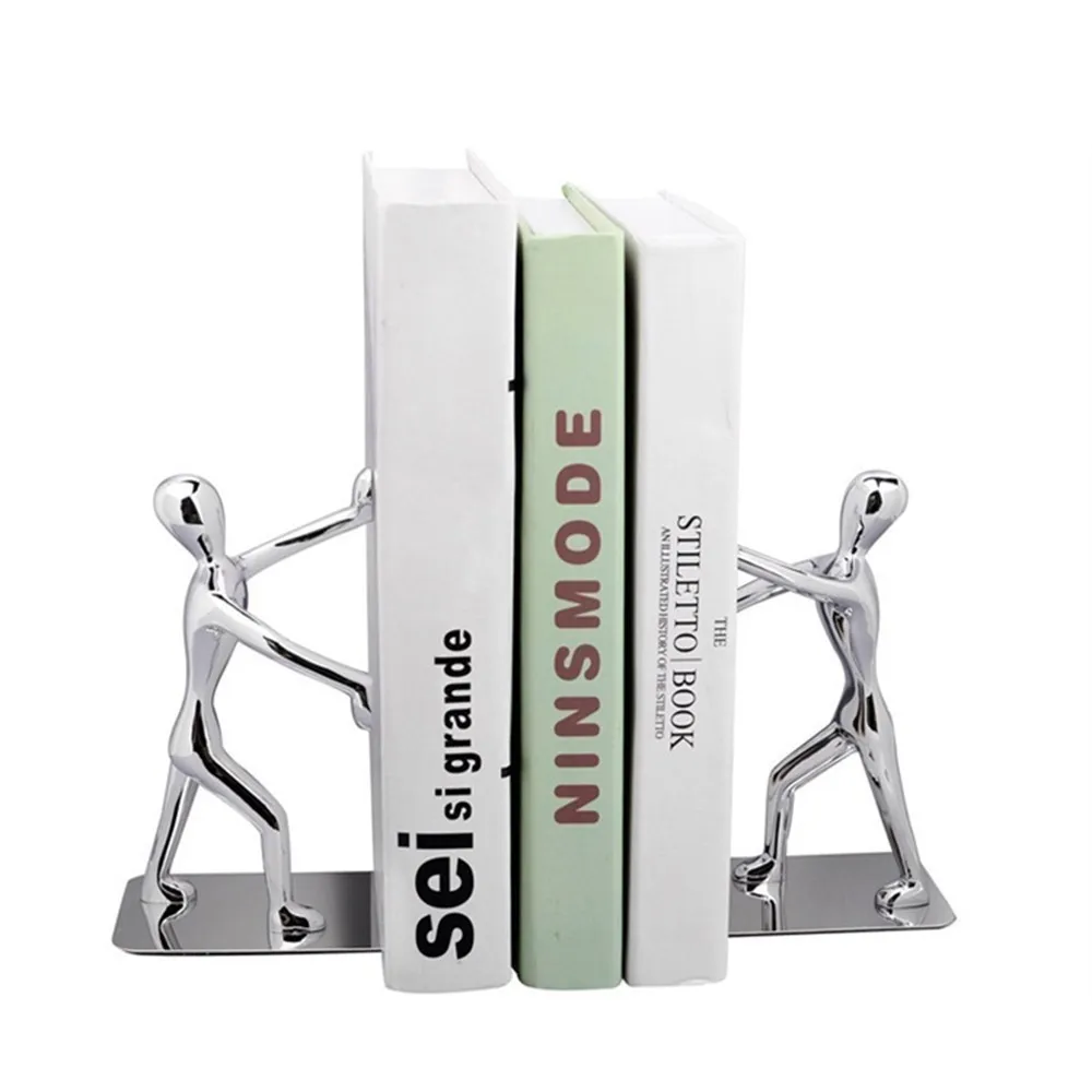 

Creative Book Shelf Modern Iron Bookshelf Metal Block Book Plate for Office Home Decoration