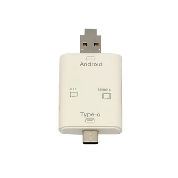 

Type-C To Sd/Tf Card Reader Micro-Sd/Usb Three-In-One Phone Card Reader