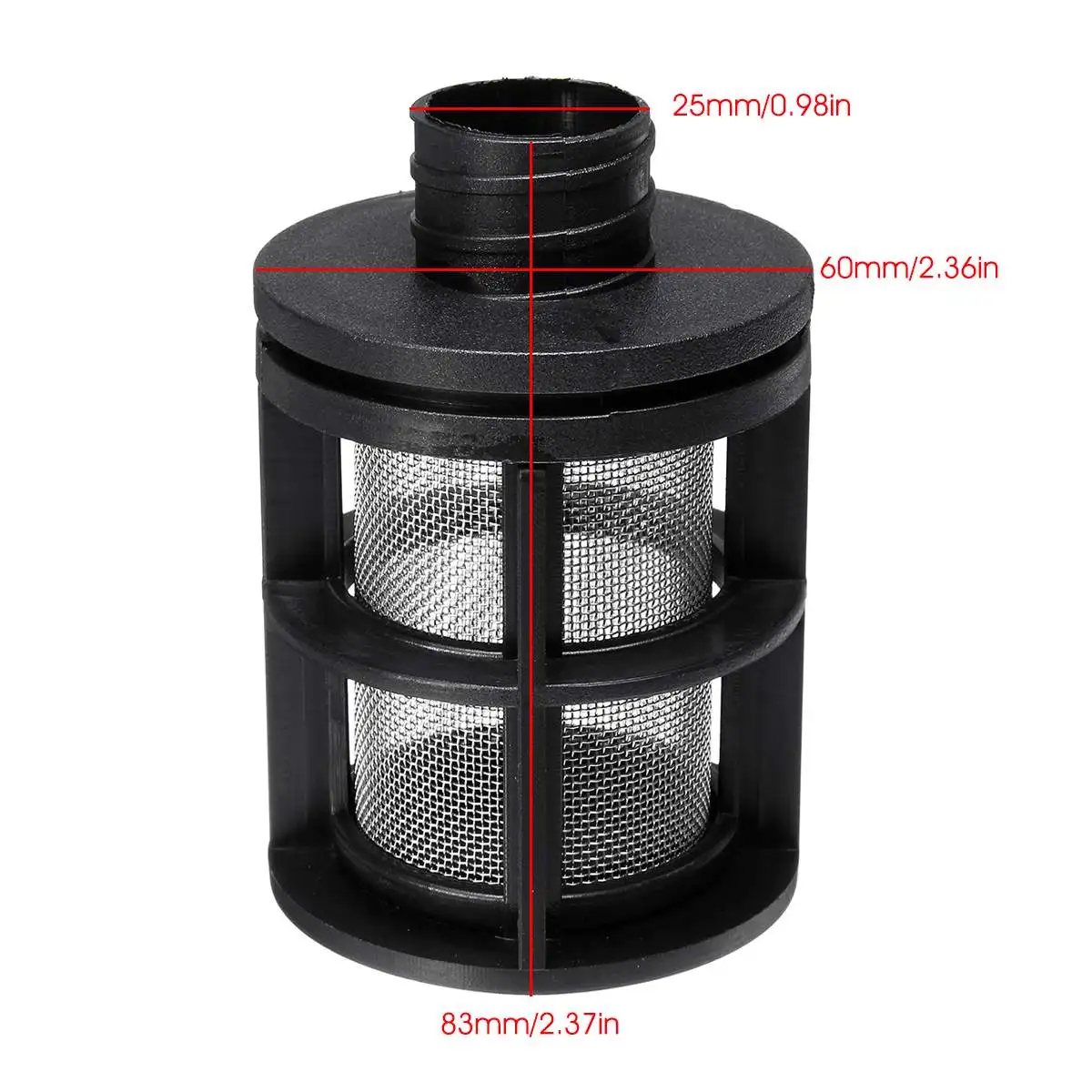 25 мм воздухозаборник глушитель фильтра Черный Авто воздушный для дизельного обогревателя стояночный обогреватель для Dometic Eberspacher