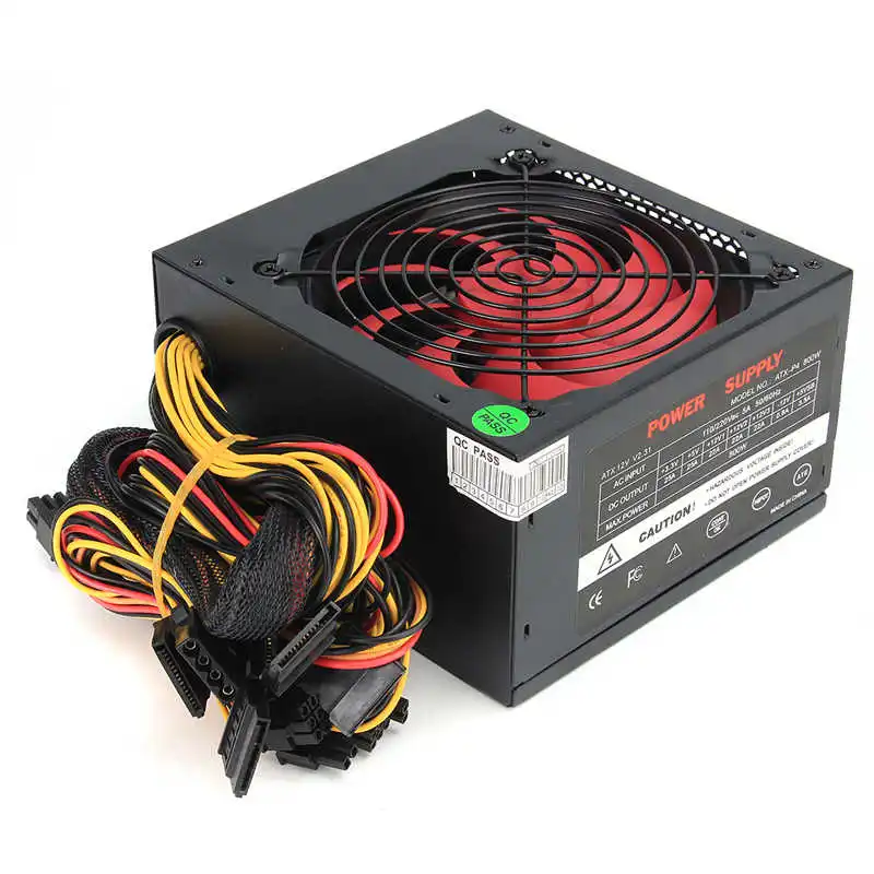 800 واط امدادات الطاقة 12 سنتيمتر مروحة 24 دبوس PCI SATA ATX 12 فولت موليكس ربط الألعاب PC وحدة إمداد الطاقة للكمبيوتر ل إنتل AMD الكمبيوتر
