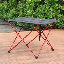 Cloth Desktop Portable Collapsible Outdoor Dining Furniture Camping Folding Picnic Table Aluminum Alloy Make Tea Barbecue Desk
