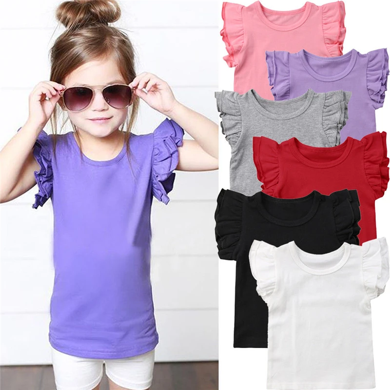 

Emmababy New Arrival Lovely Children Girls Summer T-shirt Tops Sleeveless Round Neck Toddler Baby Girls Cute Tops Clothes