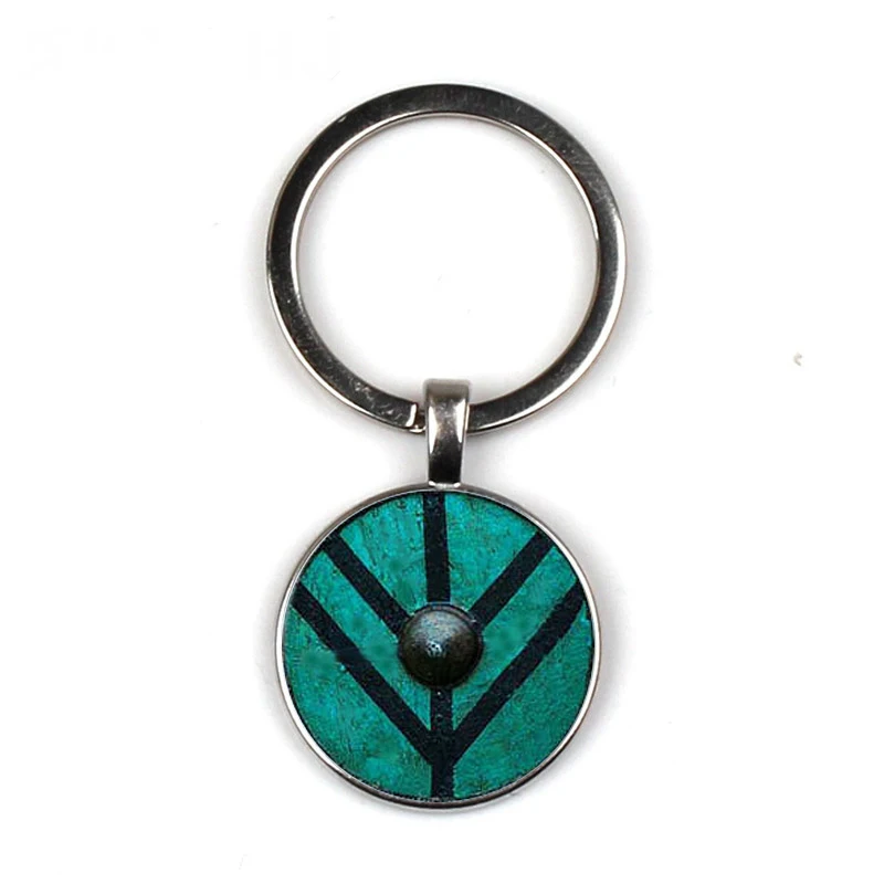 

Viking Shield Keychain Glass Time Gem Keychain Key Jewelry Custom Photo Personality Gift personalized Keychains gifts for men
