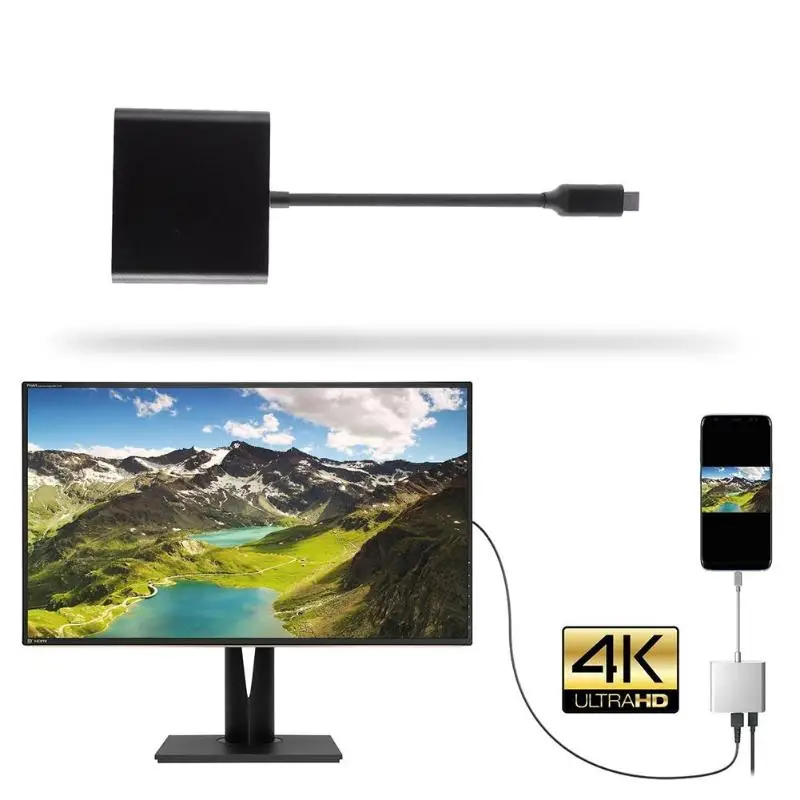 Высокая точность Трансмиссия usb type C к HDMI USB 3 0 зарядки адаптер конвертер 1