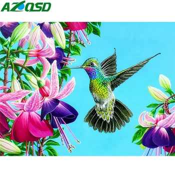 

AZQSD Diamond Mosaic Animal Flower And Bird Handicrafts Diamond Painting Embroidery Sale Needlework Living Room Decor Gift