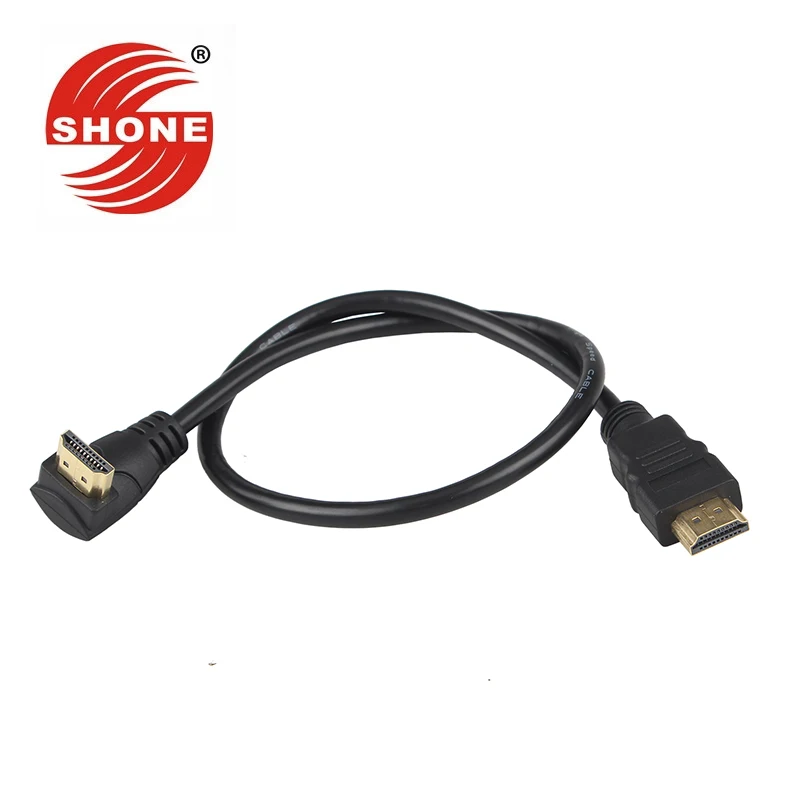 HDMI штекер-штекер Версия 1 4 HD data line set-top box для подключения телевизора 0 5 м угол 90