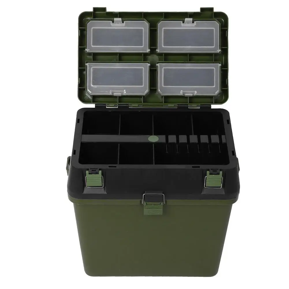 

Double-layer Fishing Tackle Box High Capacity Fishing Lure Fishhook Tools Storage Case Load 150kg Fishing Seat Tools Box