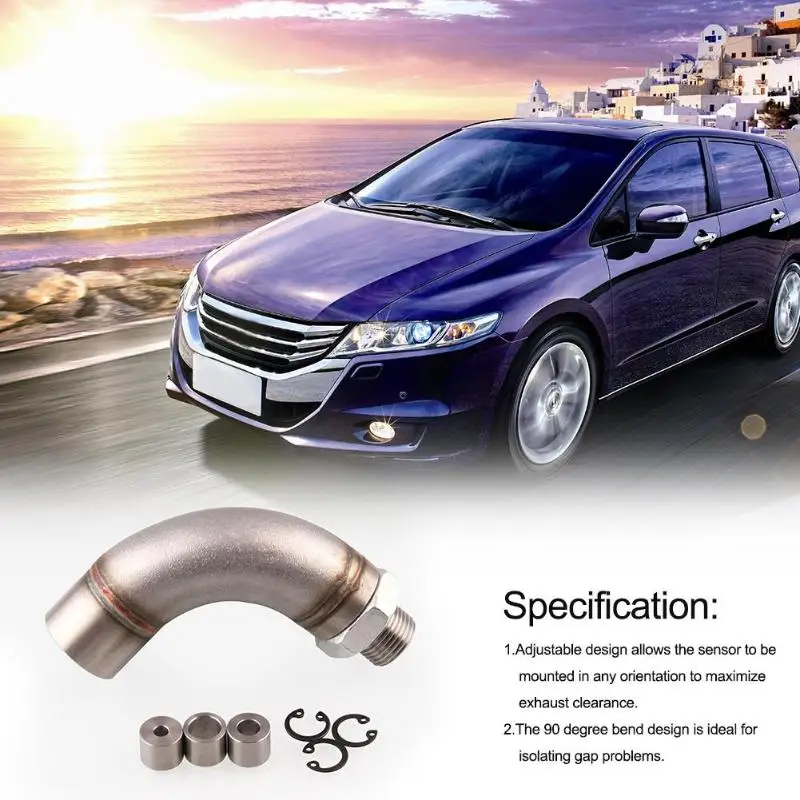 

Stainless steel J Style Oxygen Sensor Restrictor Fitting with Gas Flow Inserts 11619 Bung OBD2 models with M18x1.5 threaded