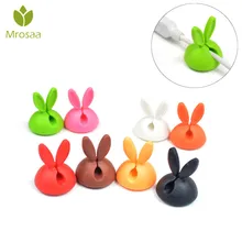 4/6 шт. Настольный набор кролик провода клип организатор офисные аксессуары намотки обёрточная Бумага Шнур кабель хранения менеджер для USB клавиатуры линий