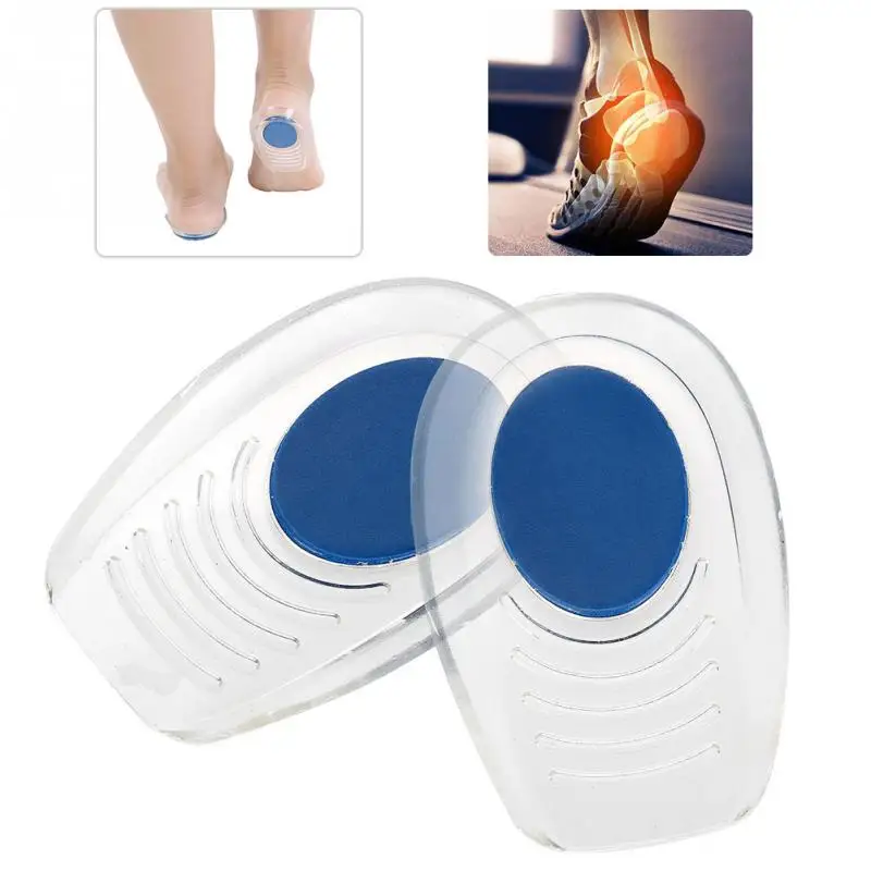 

2 Sizes Men Women Silicone Gel Heel Insoles Cushion Non-slip foot Shoe Pad feet pain protectors High Heel Inserts Foot Care Tool