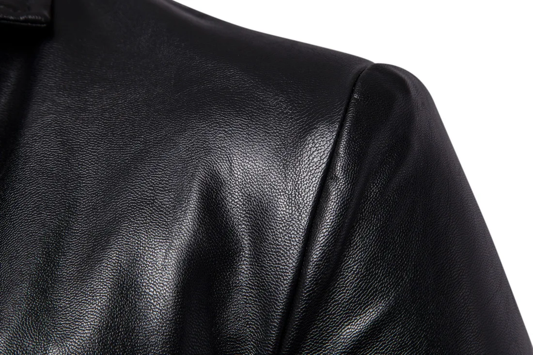 [European Code] 2019 Spring New Men's Leather Jacket British Wind Men's Trend Individual Car Leather Jacket