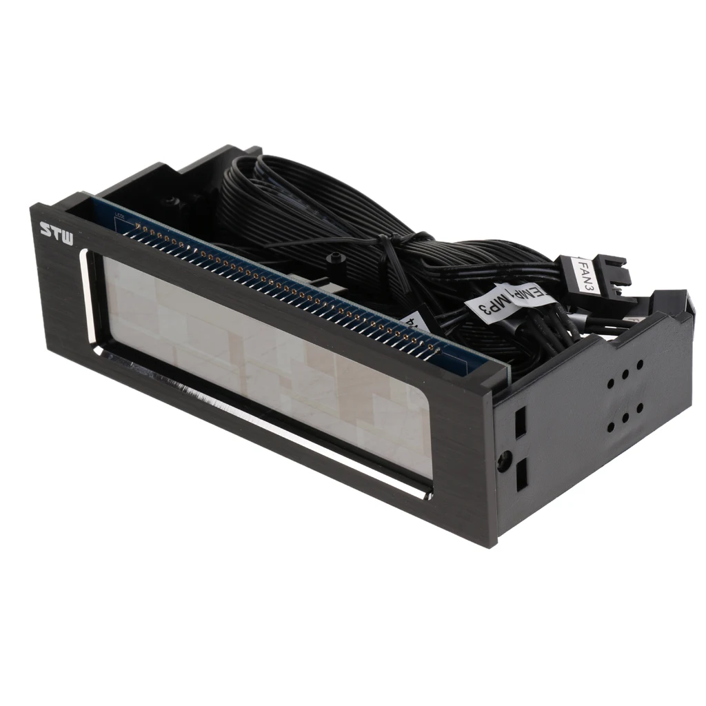 

Computer Case Fan Temperature Speed Controller LCD Display Front Panel