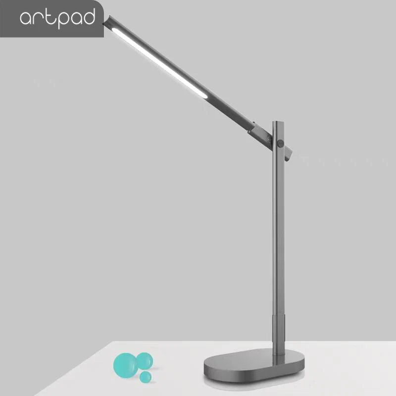 HLB1FLtiKhYaK1RjSZFnq6y80pXaL - Artpad Modern Leather 8W Dimable Office Desktop Light Led Foldable Table Lamp with Alarm Clock for Business Work Children Gift | RadiantHomeLighting