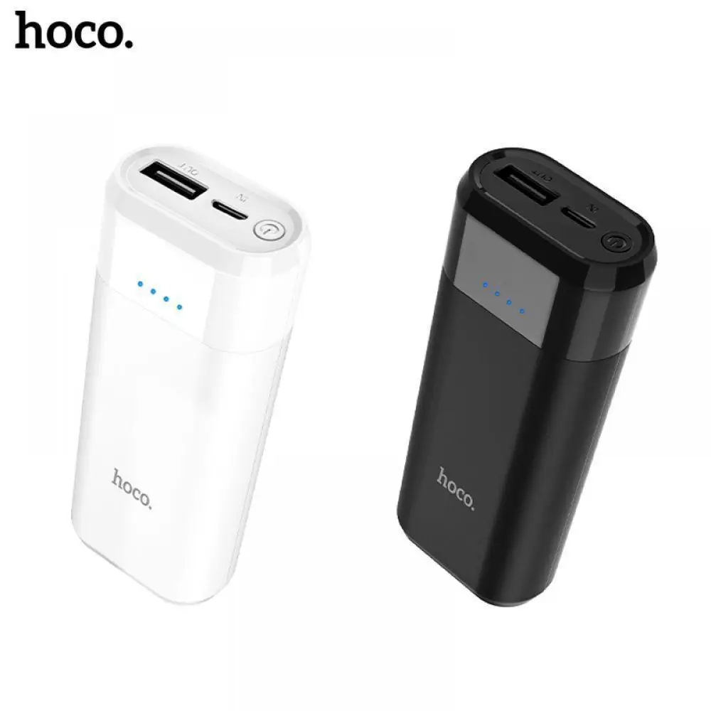 HOCO 5200 mAh банк питания мини USB светодиодный 18650 литиевая батарея Внешний пакет