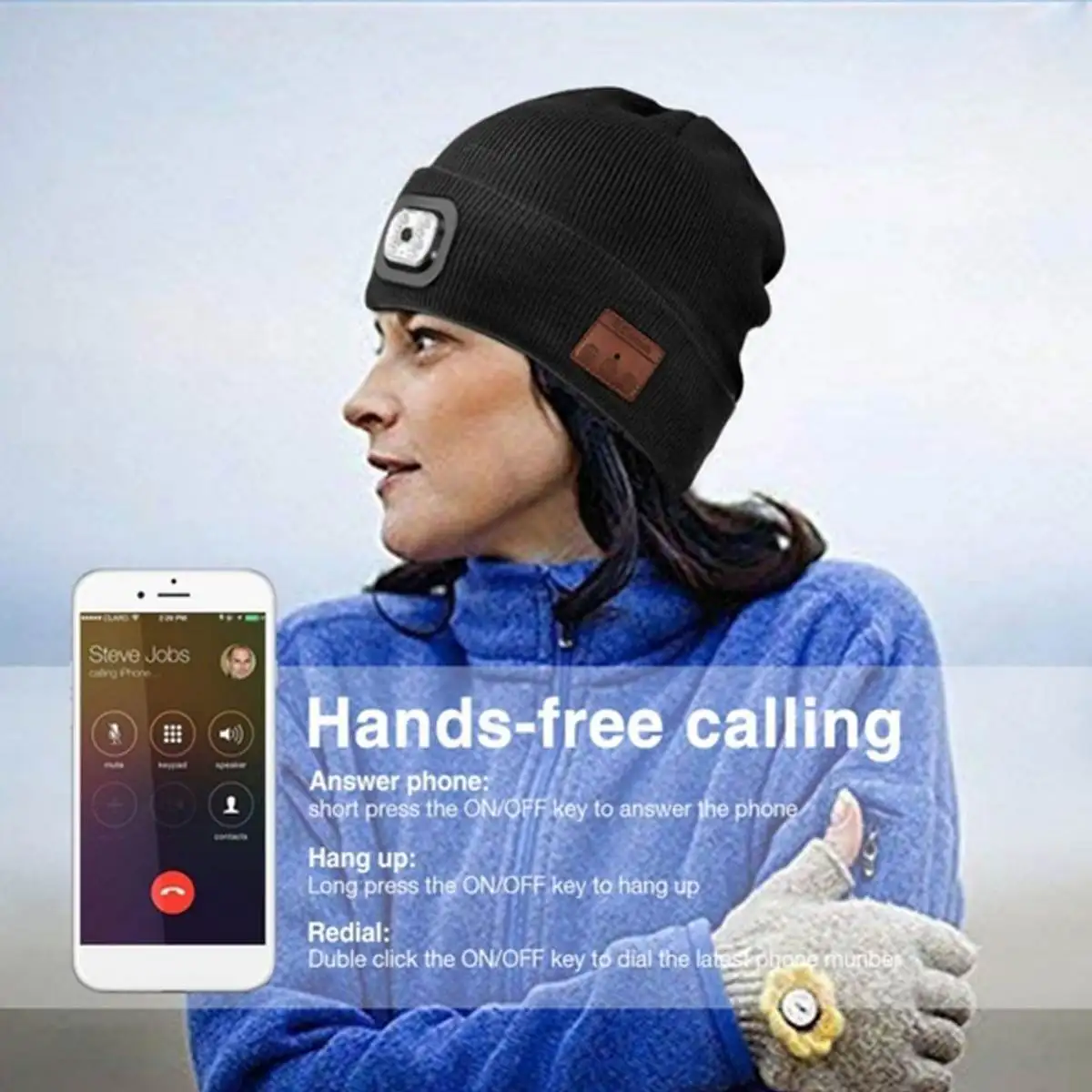 Najtaniej Bezprzewodowe słuchawki bluetooth kapelusz z wymienny światła LED czapki do biegania BT 4.2 Stereo muzyka czapki z mikrofonem na smartfona zestaw głośnomówiący